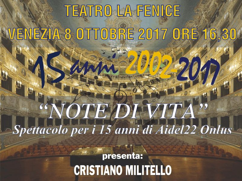 “Note di vita” lo spettacolo per i 15 anni di AIdel22